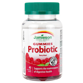Front of Jamieson Vitamins Probiotic Gummies Berry Blast, 45 Gummies
