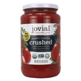 Front of Jovial Organic Crushed Tomatoes