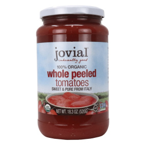Front of Jovial Organic Whole Peeled Tomatoes