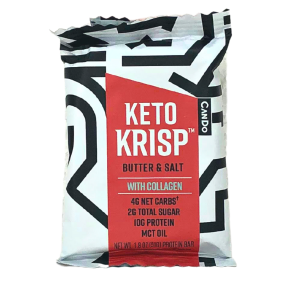 Front of CanDo Keto Krisp Keto Protein Bar with Collagen Butter and Salt