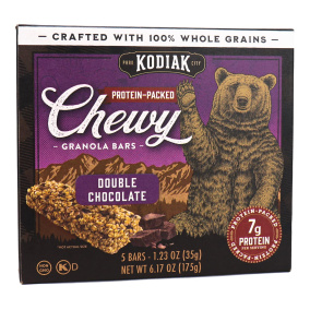 Front of Kodiak Protein-Packed Chewy Granola Bars Double Chocolate