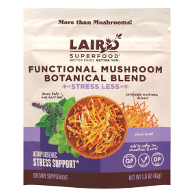Front of Laird Superfood Functional Mushroom Botanical Blend Stress Less