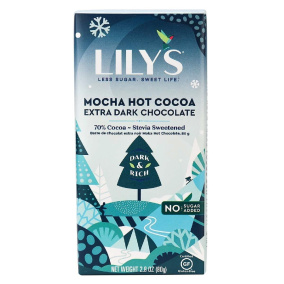 Front of Lily's Mocha Hot Chocolate Extra Dark Chocolate