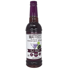Matteo’s Bartender Style Cocktail Mixes Thin Blackberry Margarita, 750mL