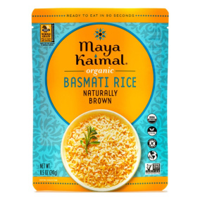 Front of Maya Kaimal Organic Basmati Rice Naturally Brown
