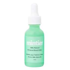 Front of Mintier Oil-Based Breath Mint Drops, 30ml