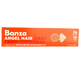 Front of Banza Angel Hair Chickpea Pasta, 227g