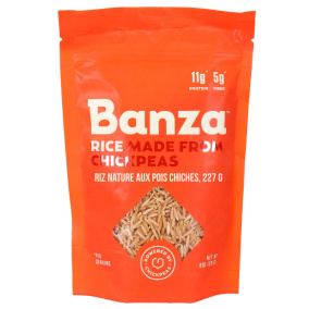 Front of Banza Chickpea Plain Rice, 227g