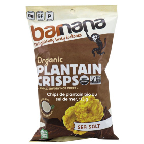 Front of Barnana Organic Plantain Crisps Sea Salt, 113g