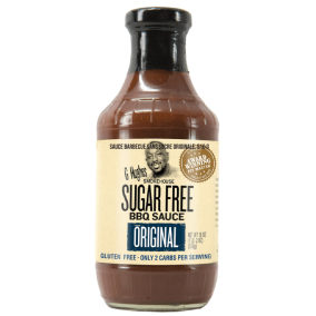 Front of G Hughes No Sugar Added BBQ Sauce Original, 490mL