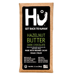 Front of Hu Hazelnut Butter Dark Chocolate Bar, 60g