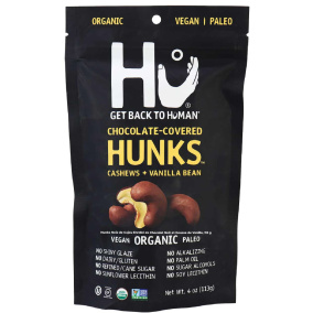 Hu Kitchen Dark Chocolate Covered Cashews + Vanilla Bean Hunks, 113g