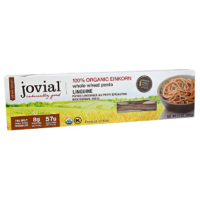 Front of Jovial Organic Einkorn Whole Wheat Pasta Linguini, 340g