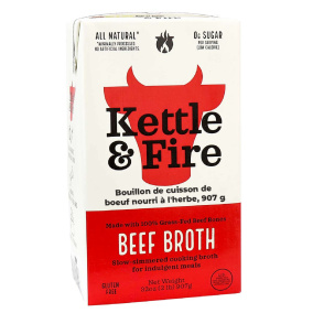 Front of Kettle & Fire Grass-Fed Beef Cooking Broth, 907g
