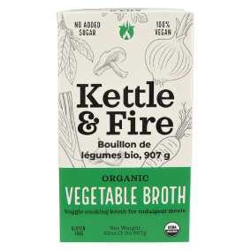 Front of Kettle & Fire Organic Vegetable Broth, 907g