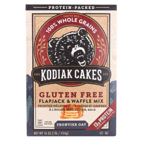 Front of Kodiak Cakes Gluten Free Frontier Oat Pancake & Waffle Mix, 454g