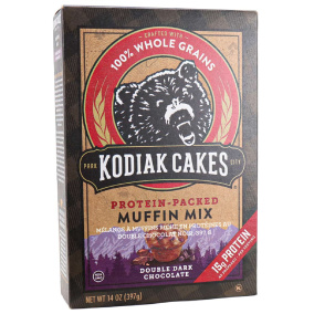 Front of Kodiak Cakes Double Dark Chocolate Protein-Packed Muffin Mix, 397g