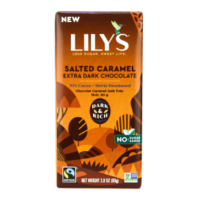 Lily's Extra Dark Chocolate Salted Caramel, 80g 