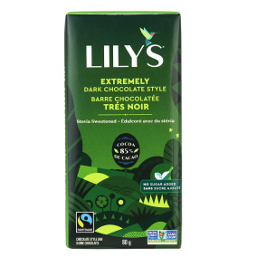 Front of Lily's Extremely Dark Chocolate Style, 80g