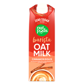 Front of Nutpods Zero Sugar Barista Oat Milk Cinnamon Dolce
