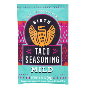 Front of Siete Taco Seasoning Mild, 37g