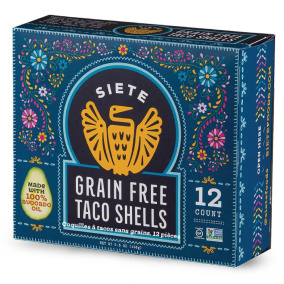 Front Siete Grain Free Taco Shells, 12 Count