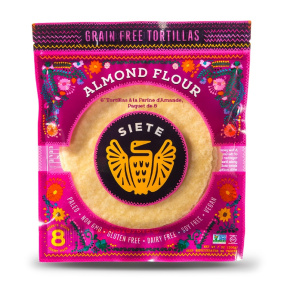 Front of Siete Almond Flour Tortillas 8-Count, 200g