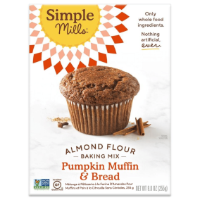 Front of Simple Mills Grain-Free Almond Flour Baking Mix Pumpkin Bread, 255g