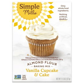 Simple Mills Grain-Free Almond Flour Baking Mix Vanilla Cupcake & Cake, 327g