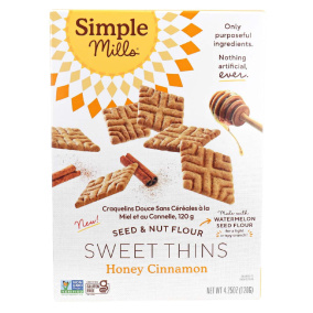 Front of Simple Mills Sweet Thins Honey Cinnamon