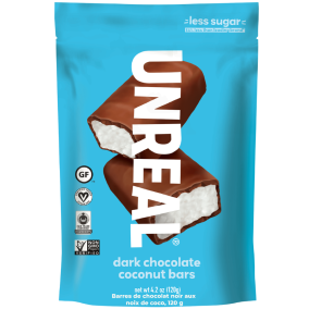 Front of Unreal Dark Chocolate Coconut Bars