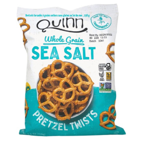 Quinn Gluten-Free Whole Grain Pretzel Twists Sea Salt, 159g
