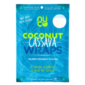 Nuco 8" Coconut Cassava Wraps, Pack of 5
