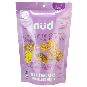Front of Nud Snacks Simple Seed Crackers, 66g