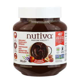 Front of Nutiva Organic Hazelnut Spread Classic, 369g