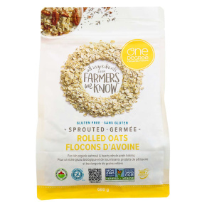 One Degree Organic Foods Gluten-Free Sprouted Rolled Oats, 680g