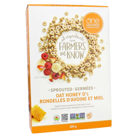 Front of One Degree Gluten-Free Sprouted Oat Honey O's, 283g