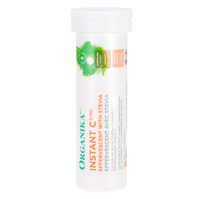 Front of Organika Instant C Effervescent with Stevia, 10 Tabs