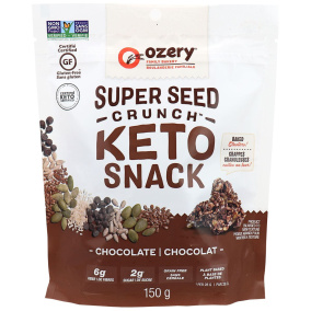Front of Ozery Family Bakery Super Seed Crunch Keto Snack Chocolate, 150g