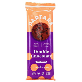 Front of Partake Allergen-Free Double Chocolate Cookie Snack Pack