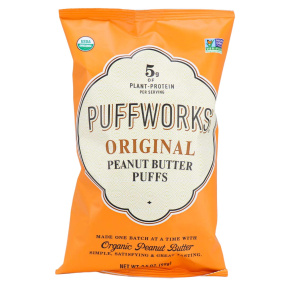 Front of Puffworks Original Peanut Butter Puffs, 99g