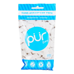 Front of PUR Sugar-Free Gum Peppermint