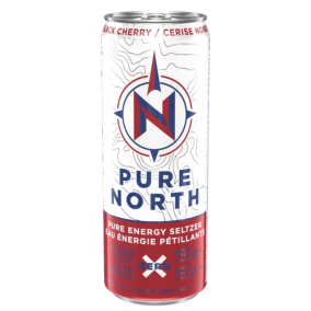 Front of True North Plant-Based Energy Drink Black Cherry