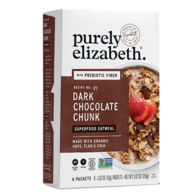 Front of Purely Elizabeth Superfood Oatmeal with Prebiotic Fiber Dark Chocolate Chunk