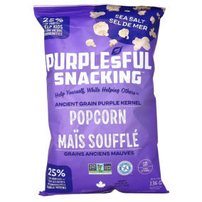 Front of Purplesful Ancient Grain Purple Kernel Popcorn Sea Salt