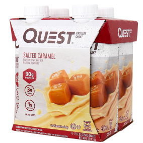 Front of Quest Protein Shake Salted Caramel