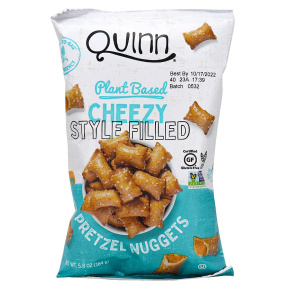 Front of Quinn Plant-Based Cheezy Style Filled Pretzel Nuggets