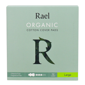 Front of Rael Organic Cotton Pads Large