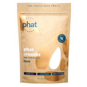 Front of Real Phat Foods Keto Bread Crumb Alternative Phat Crumbs Italian