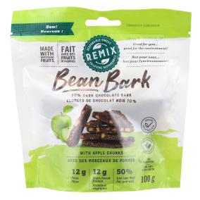 Remix Snacks Bean Bark 70% Dark Chocolate Bark Apple, 100g